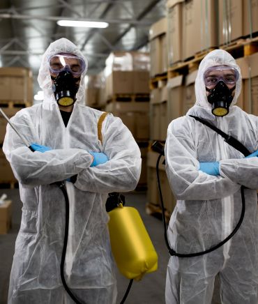 Equipe TMT Dedetizadora trabalhando