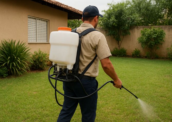 Equipe da TMT Dedetizadora em ação